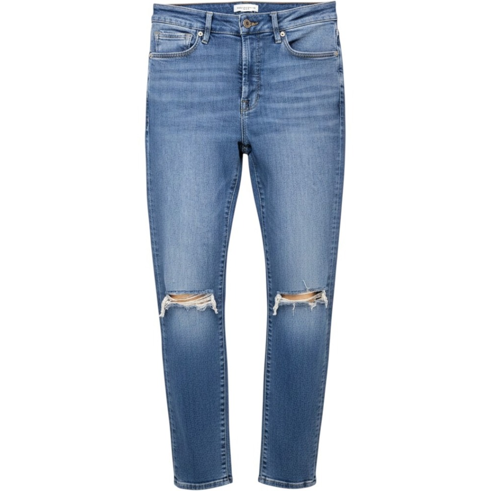 Good American Good Legs Ripped Ankle Skinny Jeans  Size 6/28